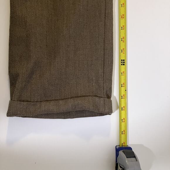 Joseph Abboud Pants Mens 33R Brown Wool American Soft Nordstrom Made USA Dress - Picture 5 of 16